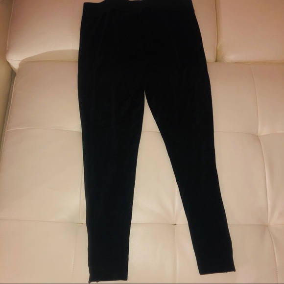 Juicy couture black velvet pants leggings jogger M - Picture 3 of 3
